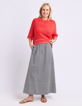 Willow Skirt - Black Stripe
