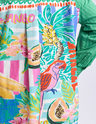 Tropical Muse Shirt - Green Briar Stripe