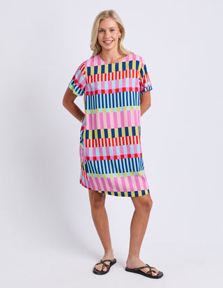 Elm Rio Rumba Dress Magenta Print, Front view | AAAG