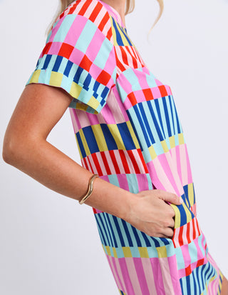 Rio Rumba Dress - Magenta Print