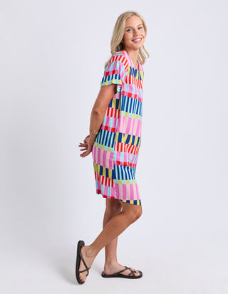 Rio Rumba Dress - Magenta Print