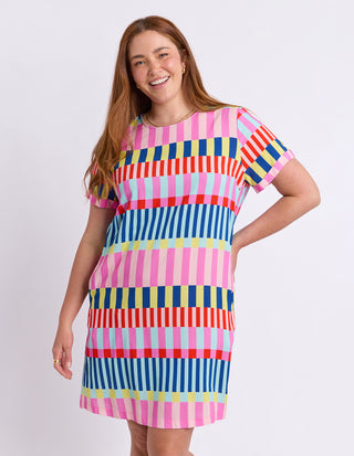 Rio Rumba Dress - Magenta Print
