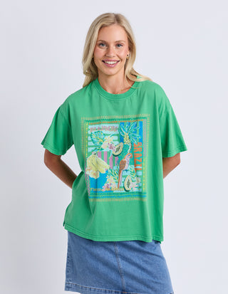 Elm Rio Rio Tee Green Briar, Front view | AAAG