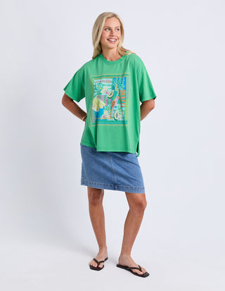 Elm Rio Rio Tee Green Briar, Side view | AAAG
