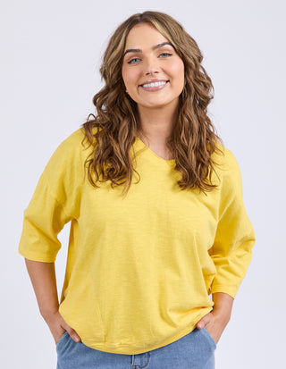 Mazie Vee Neck - Lemon