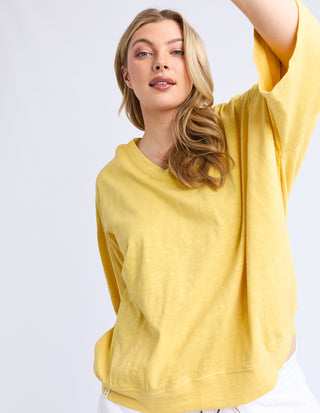 Mazie Vee Neck - Lemon