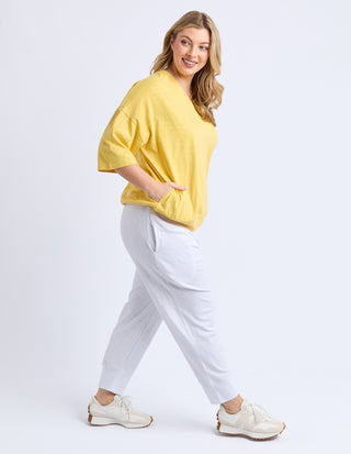 Mazie Vee Neck - Lemon