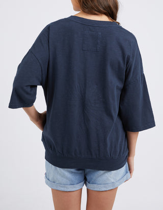 Mazie Vee Neck - Navy