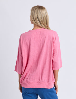 Mazie Vee Neck - Pink Lemonade