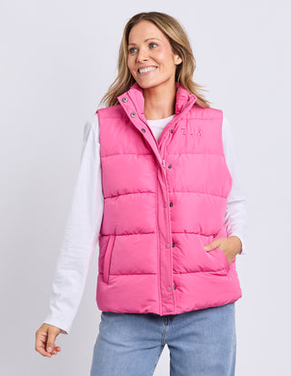 Core Puffer Vest - Hot Pink