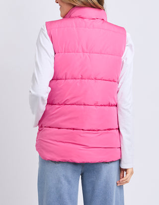 Core Puffer Vest - Hot Pink