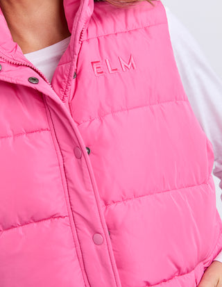 Core Puffer Vest - Hot Pink