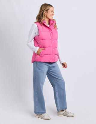 Core Puffer Vest - Hot Pink