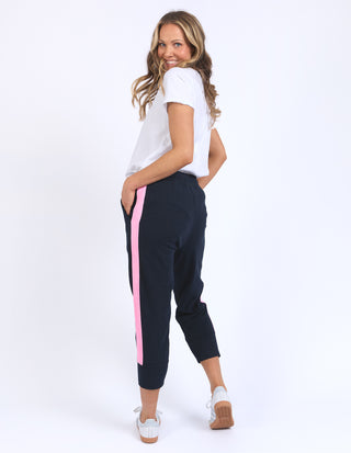 Brunch Pants - Navy With Pink Side Tape