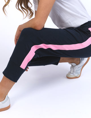 Brunch Pants - Navy With Pink Side Tape