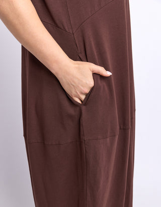 Diana Short Sleeve Dress - Chocolate