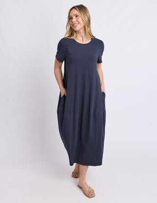 Diana Short Sleeve Dress - Navy