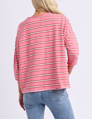Anya Tee - Pink Lemonade Stripe