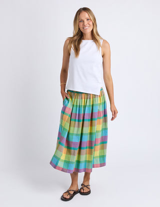 Elm Leyla Tank White, Full length styled with Elm Colour Rush Skirt | AAAG