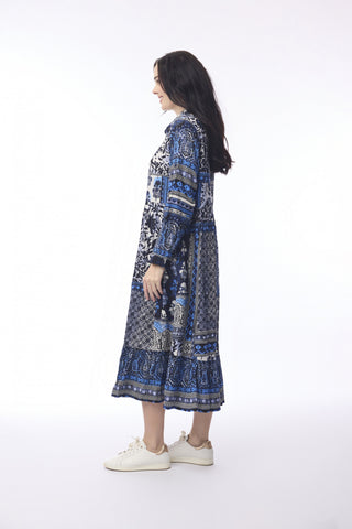 Bhadoi Maxi Collar Dress - Print