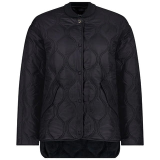 Talei Quilted Bomber Jacket - Black