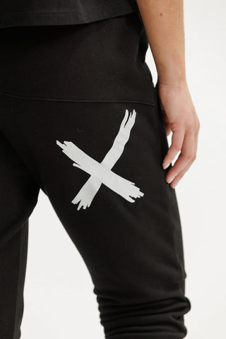 Alpine Apartment Pants - Black With Striped Cuff