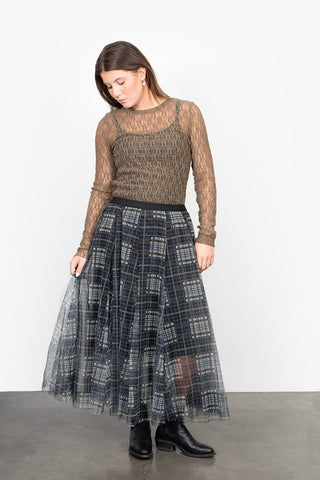 Tilly Tulle Skirt - Check