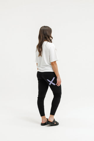 Apartment Pants - Black With Blue Haven Stripe Cross