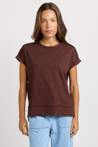 Shirley Short Sleeve Tee Shirt - Chocolate