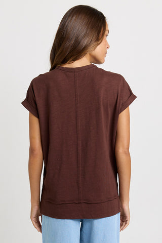 Shirley Short Sleeve Tee Shirt - Chocolate