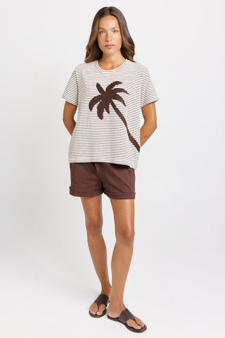 Tibby Tee Shirt - Chocolate Stripe