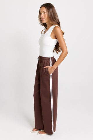 Nikki Relax Cotton Joggers - Chocolate