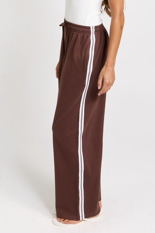 Nikki Relax Cotton Joggers - Chocolate