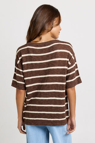 Aries Vee Neck Sweater - Chocolate