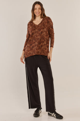 Evelyn Wide Leg Joggers - Black