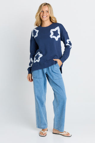 Palma Sweatshirt - Navy stars