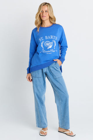 Palma Sweatshirt - St Barts Print Blue