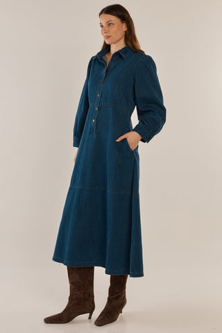 Detroit Dress - Dark Vintage Wash