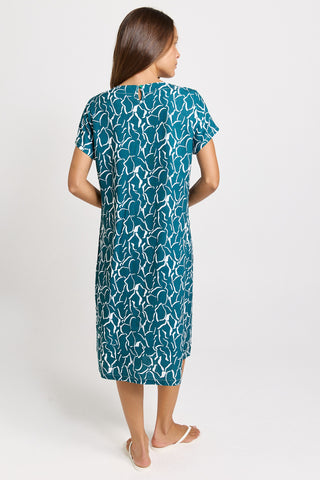 Bonnie Dress - Teal Petal Print