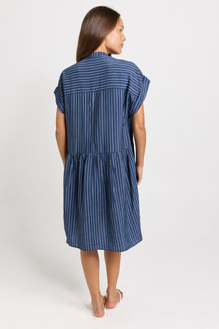 Sandy Dress - Navy Stripe