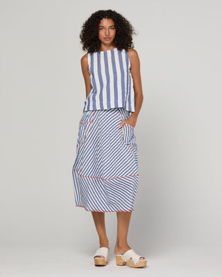 Boom Shankar Hara Top Ocean Stripe, Back view | AAAG