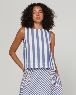 Boom Shankar Hara Top Ocean Stripe, Styled view | AAAG