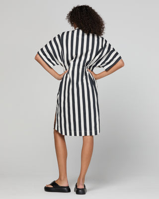 Shiri Shirt Dress - Mono Stripe