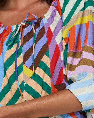 Boom Shankar Lucia Top Licorice Stripe, Tie neck detail | AAAG