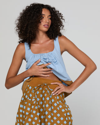 Boom Shankar Guru Skirt Geo Check, Styled front | AAAG