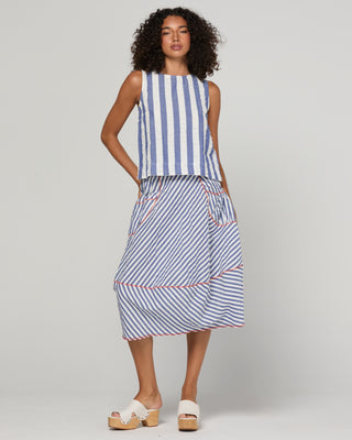 Boom Shankar Guru Skirt Ocean Stripe, Front view | AAAG