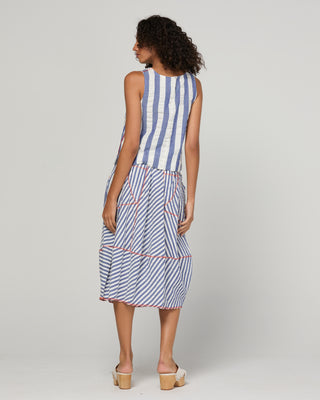 Boom Shankar Guru Skirt Ocean Stripe, Back view | AAAG