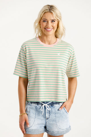 Becky Tee - Candy Apple Stripe
