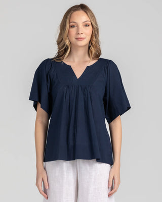 Boom Shankar Freya Top Navy, Front view | AAAG