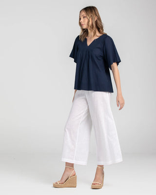 Boom Shankar Freya Top Navy, Side view | AAAG